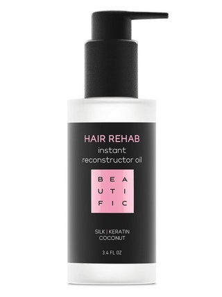 Маслореконструктор дляnbspповрежденных волос сnbspкератином иnbspшелком Hair Rehab Beautific.