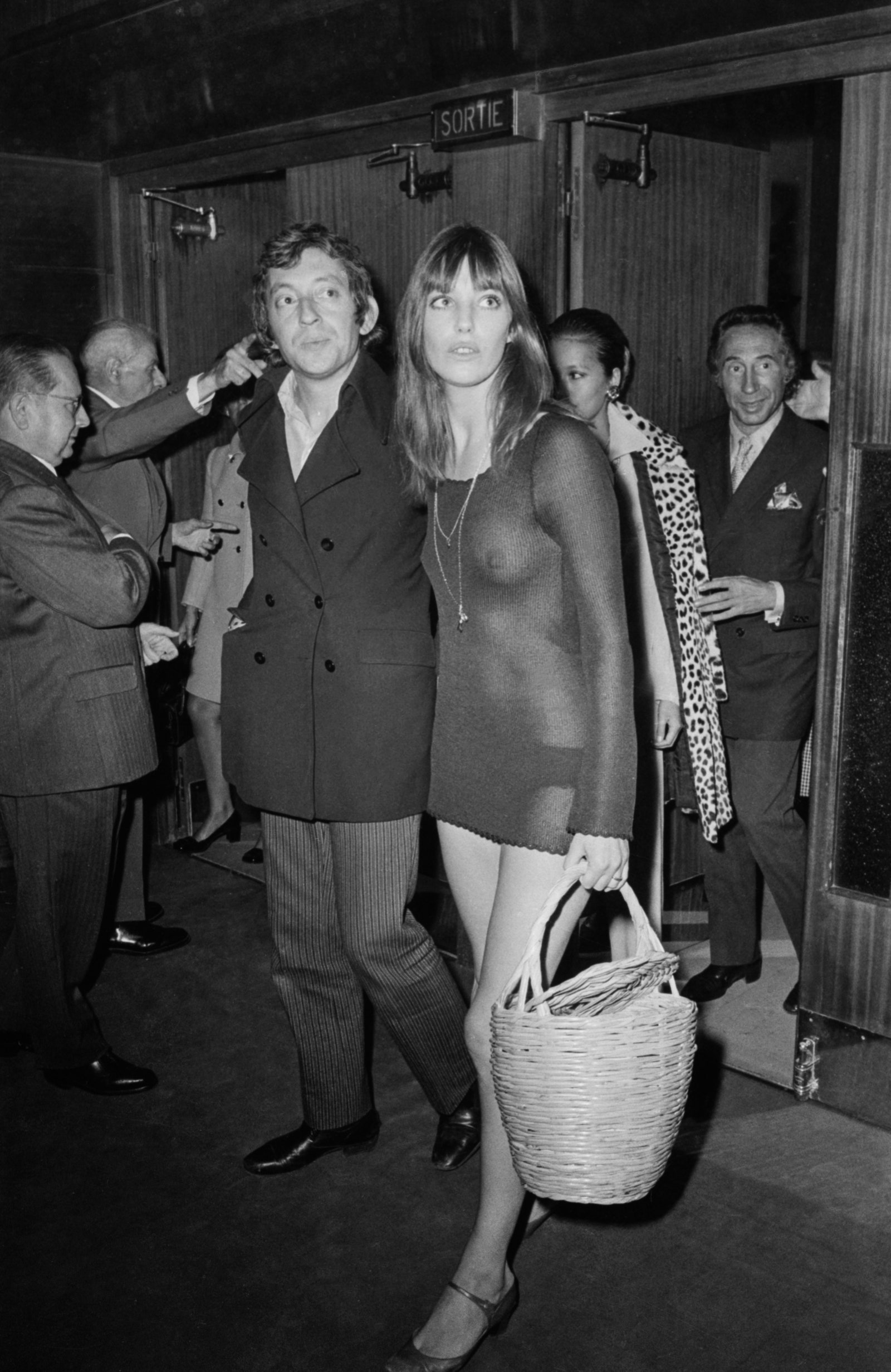 Джейн Биркин и Серж Генсбур на премьере фильма «Слоган» Париж 1969