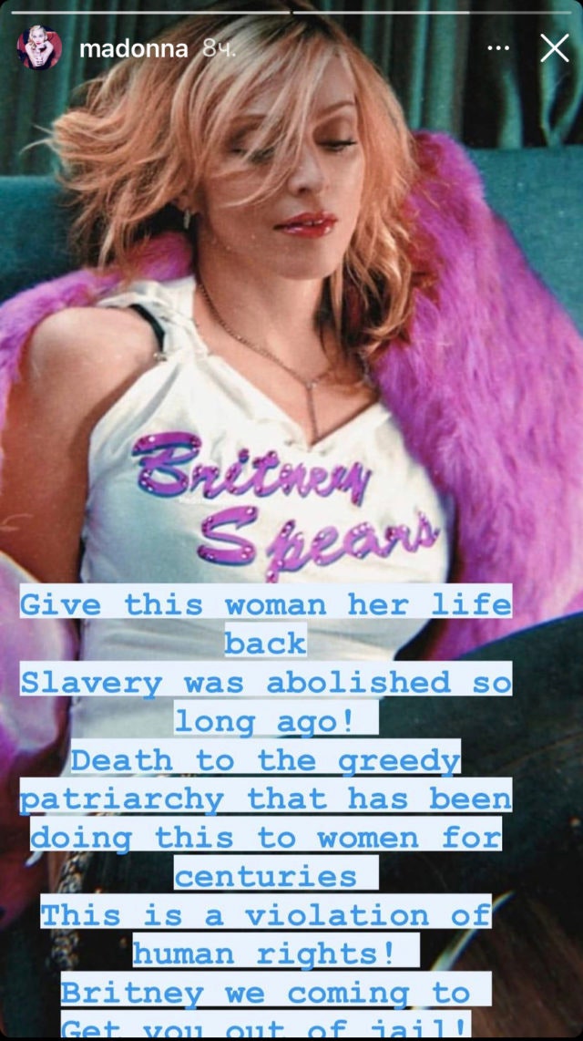 «Это нарушение прав человека» — Мадонна потребовала освободить Бритни Спирс от опеки отца