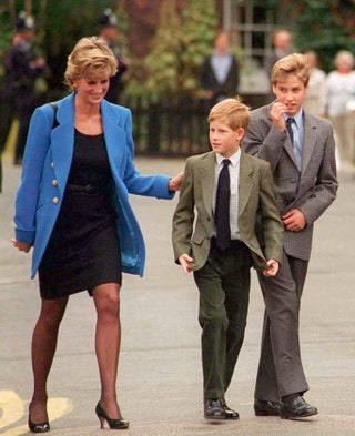 Принцесса Диана с сыновьями Гарри и Уильямом.