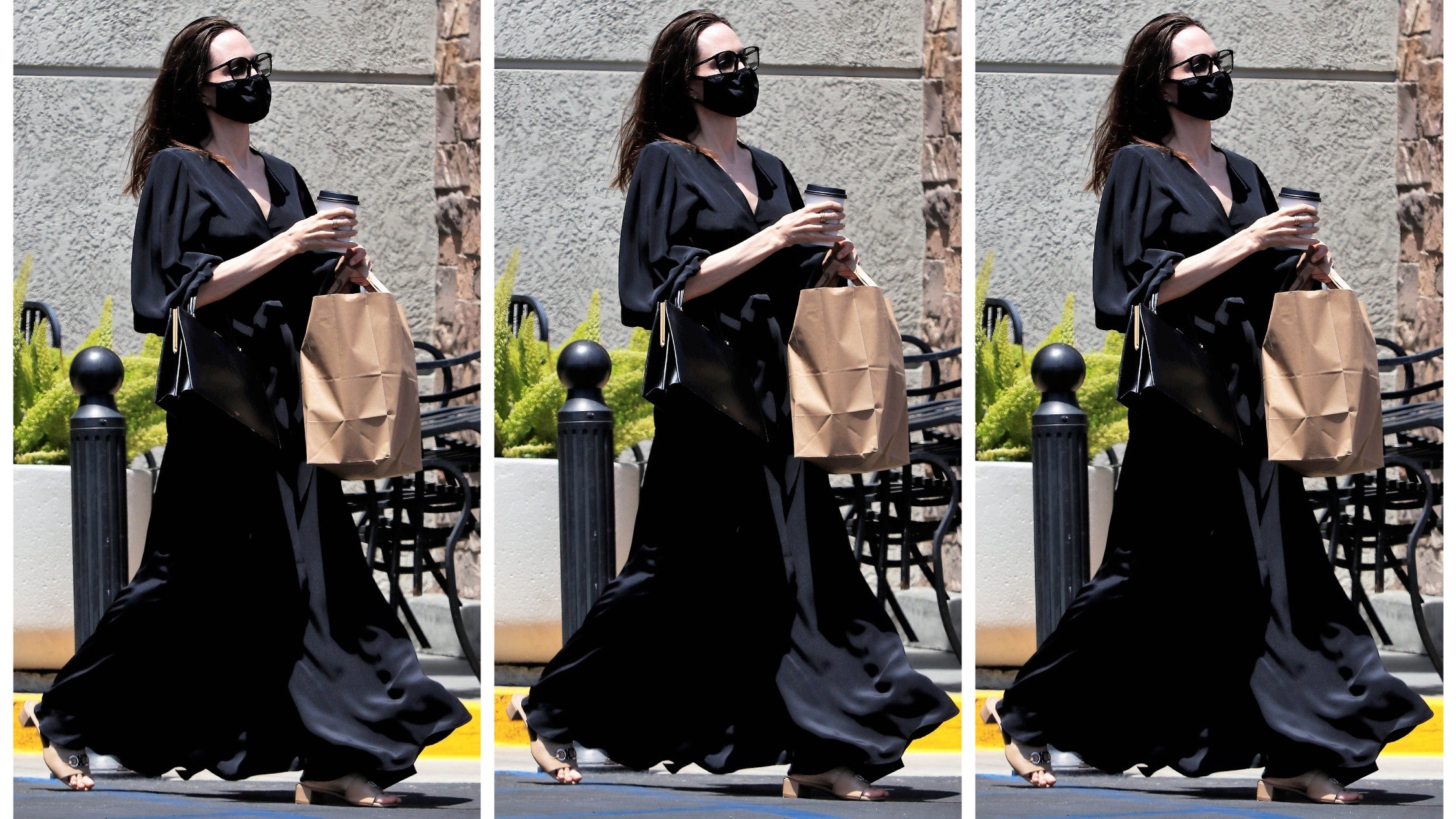 Анджелина Джоли гуляет по ЛосАнджелесу в образе Малефисенты