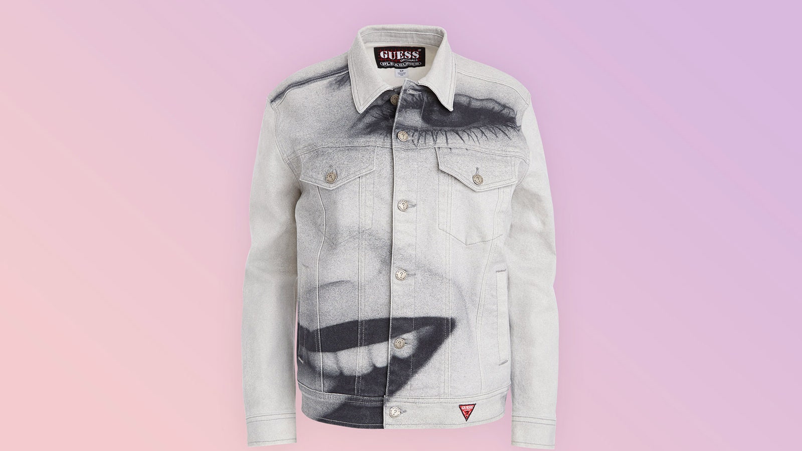 Джинсовая куртка с изображением Дрю Бэрримор из коллекции Guess Originals x Pleasures
