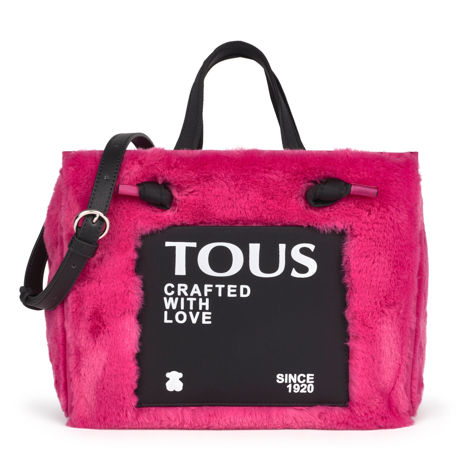 Модная находка розовая плюшевая сумка Tous Amaya
