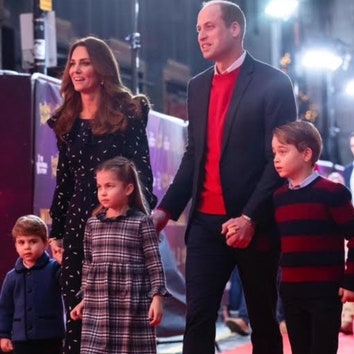 Кейт Миддлтон и принц Уильям впервые вышли на красную дорожку с детьми