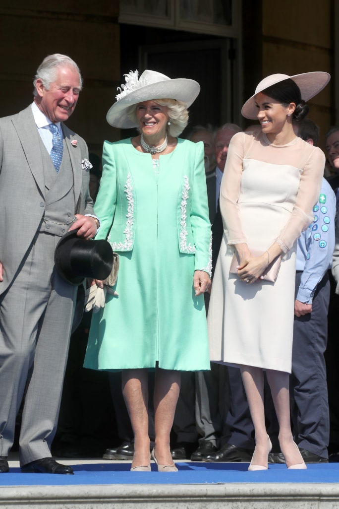 Принц Чарльз  с женой Камиллой и Меган Маркл на праздновании своего дня рождения