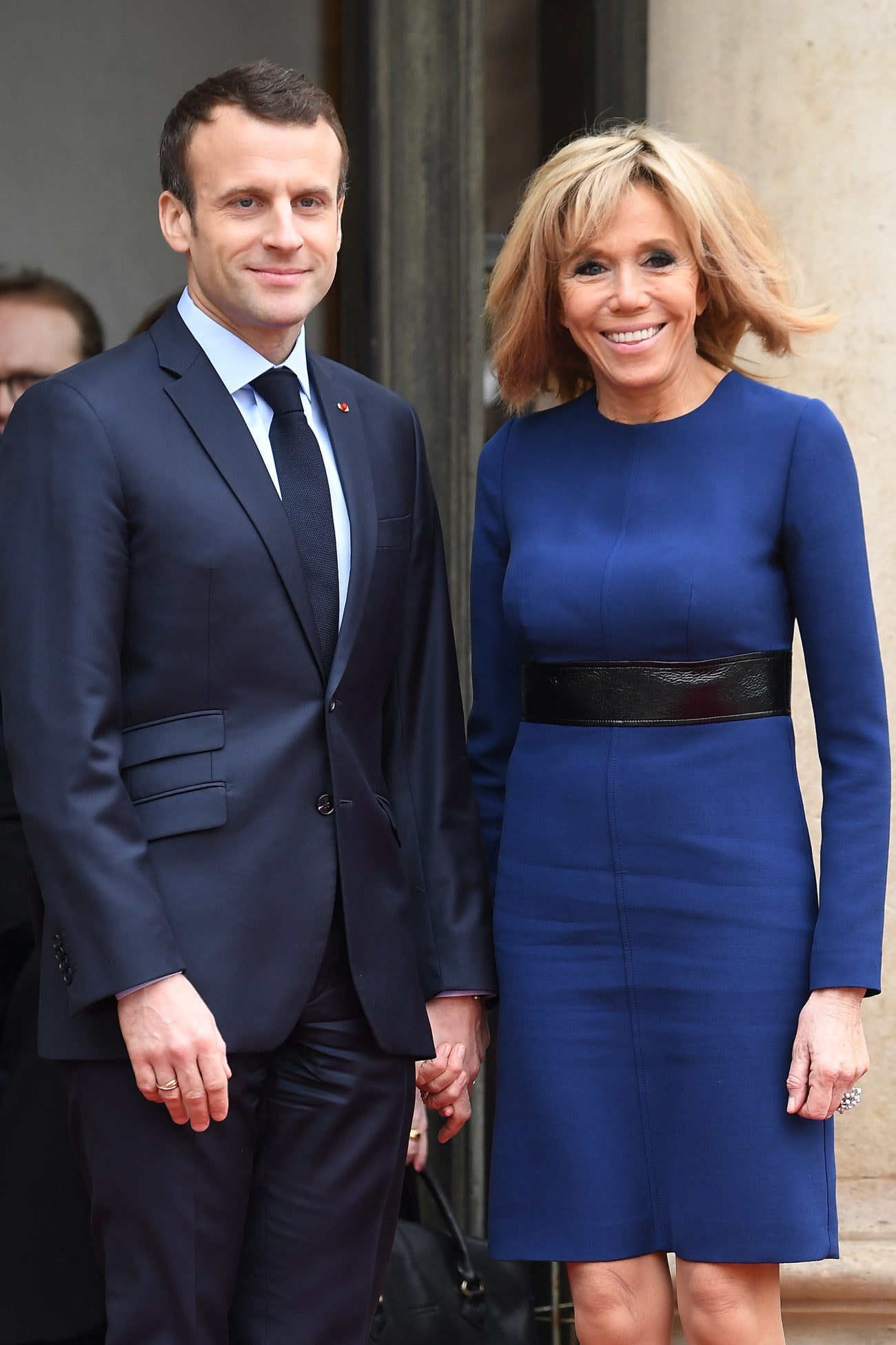 Президент Франции Эмманюэль Макрон с женой Брижит Макрон