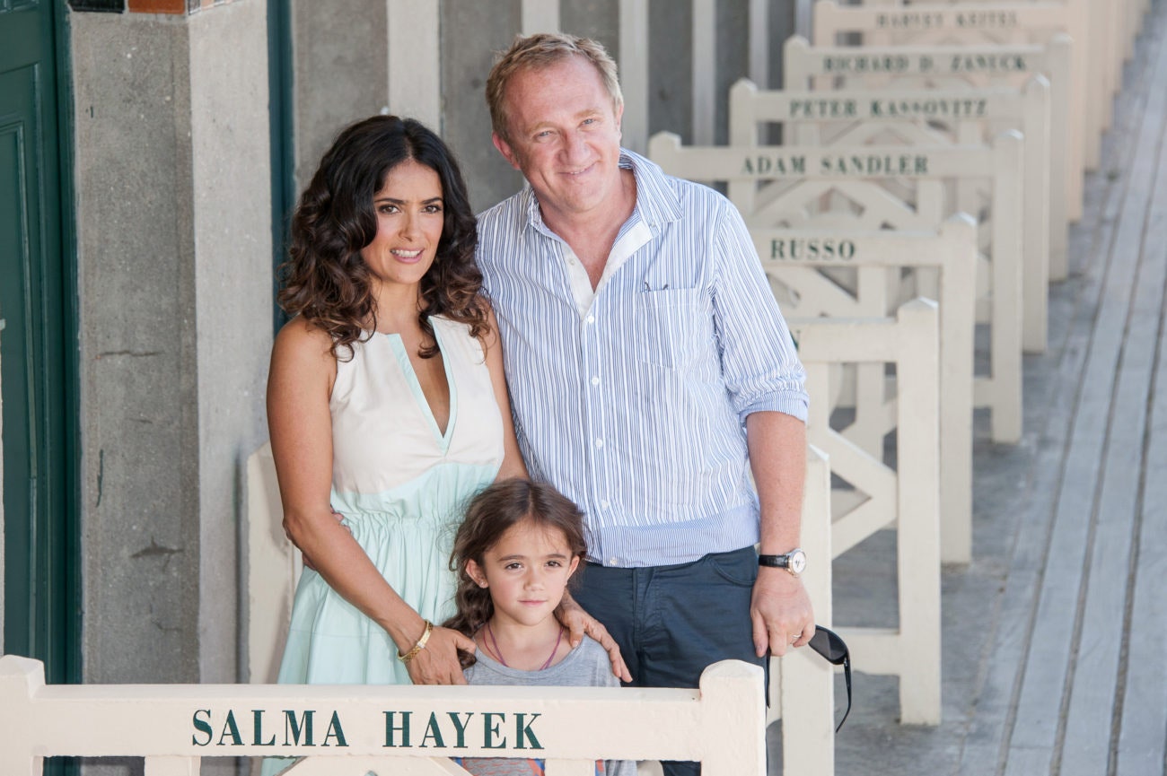 Сальма Хайек с мужем и дочерью
