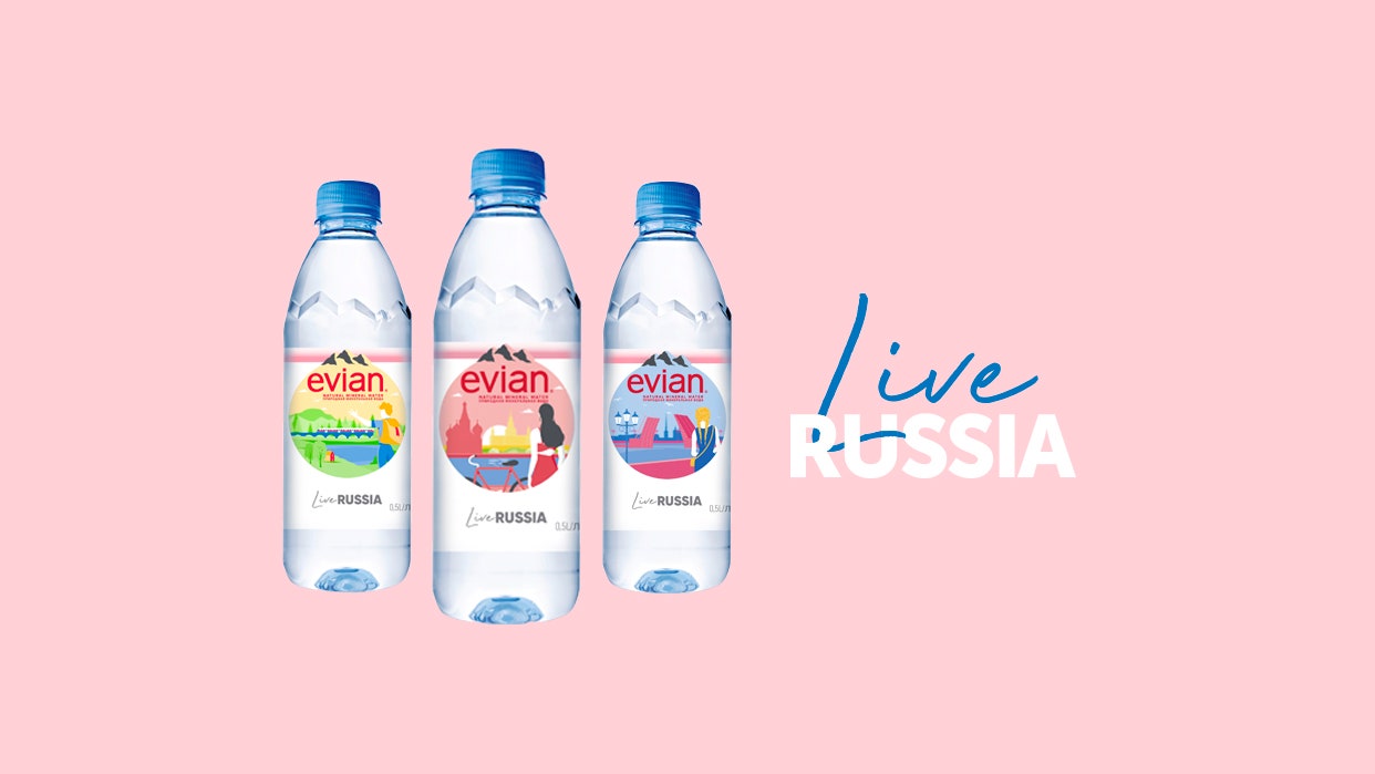 Evian представляет лимитированную коллекцию Live Russia вдохновленную Россией