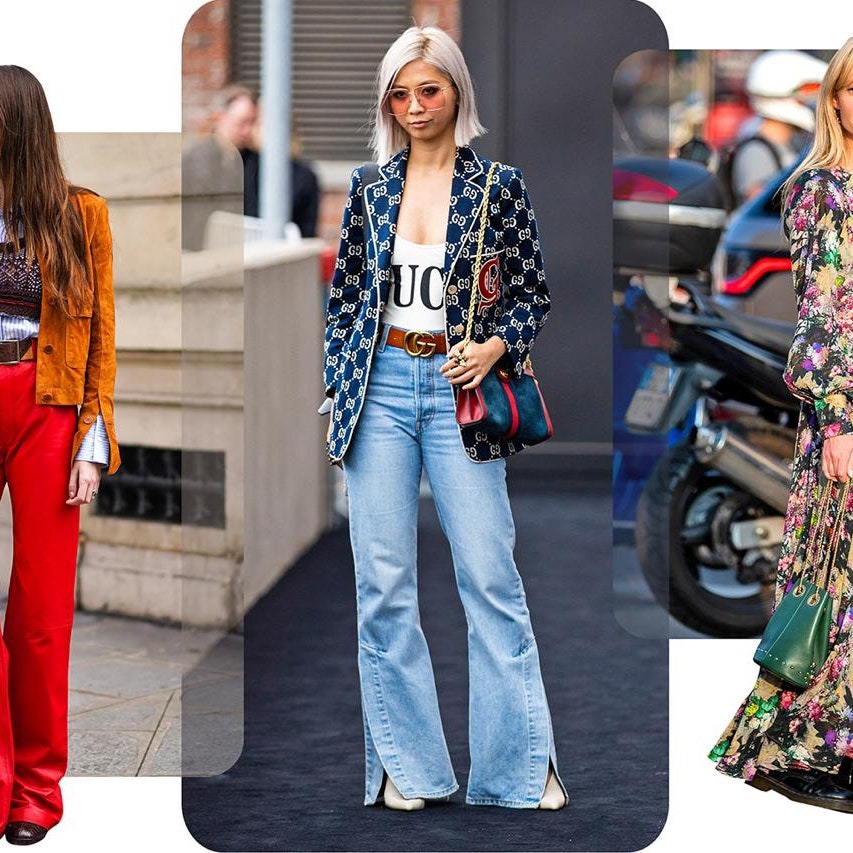 Стиль 70-x: деним, брюки клеш и цветочные платья | Glamour
