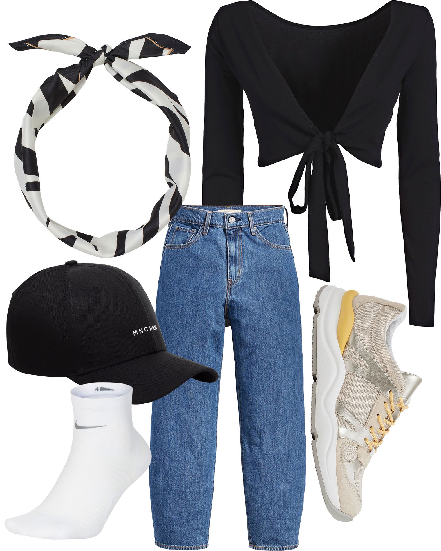 Топ Guess 4290 руб. платок HampM 699 руб. кепка Monochrome 4500 руб. носки Nike 1190 руб. кроссовки Geox 11 490 руб.