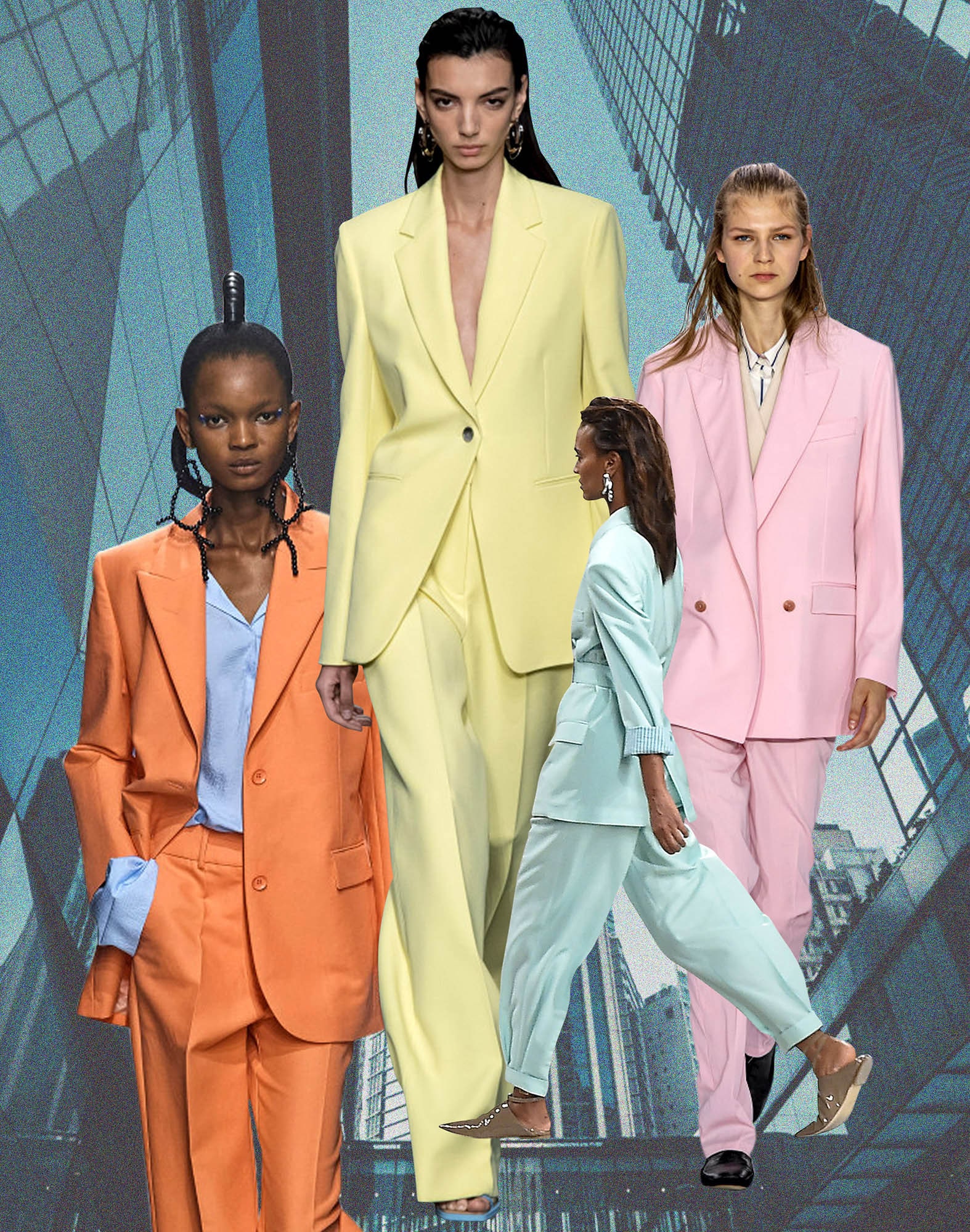 Цветной однотонный костюм  главная покупка весны 2020