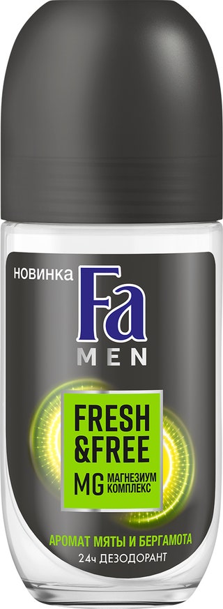 Роликовый дезодорант Men Fresh and Free Fa.