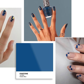 Классический синий &- маникюр в главном цвете Pantone 2020 года