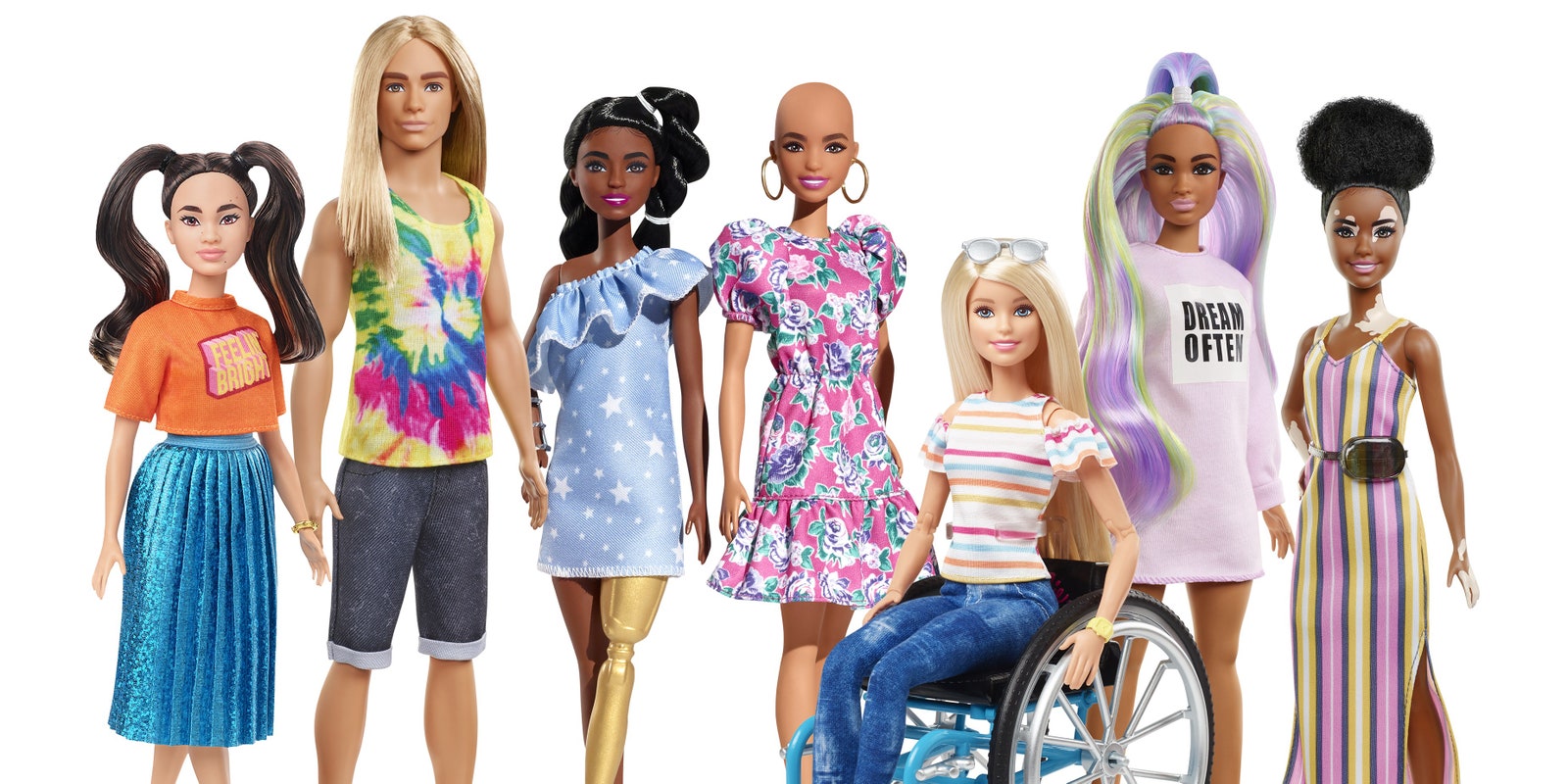 Mattel запускает коллекцию кукол Барби с протезом без волос и с болезнью витилиго