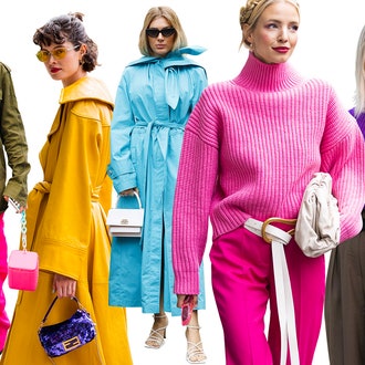 35 примеров, как носить цветные вещи осенью