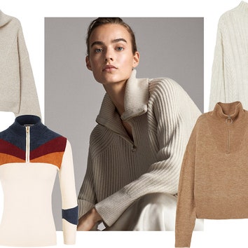 Тренды осени: как носить и где купить свитер с молнией
