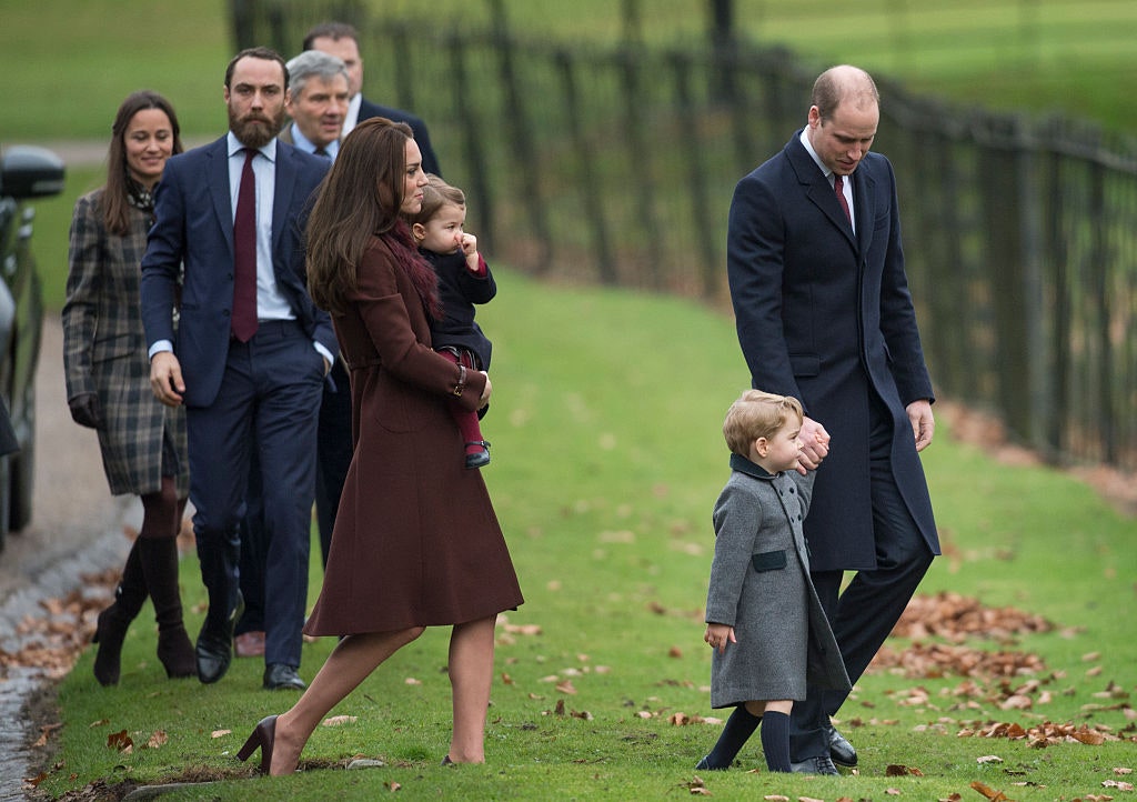 Джеймс Пиппа и Кейт Миддлтон с принцами Уильямом Джорджем и принцессой Шарлоттой
