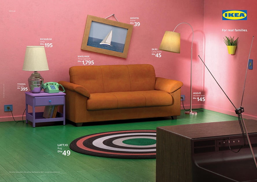Ikea повторила интерьеры гостиной из «Друзей» «Симпсонов» и других сериалов