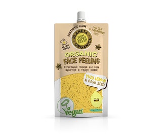 Витаминный гоммаж для лица «Энергия и тонус кожи» Yuzu Lemon  Basil Seeds 100 мл 136 руб. Skin Superfood Planeta Organica.