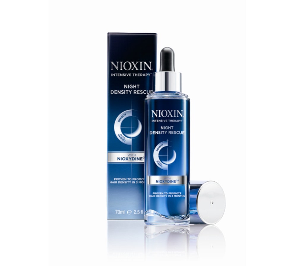 Ночная сыворотка для увеличения густоты волос Night Density Rescue Nioxin.
