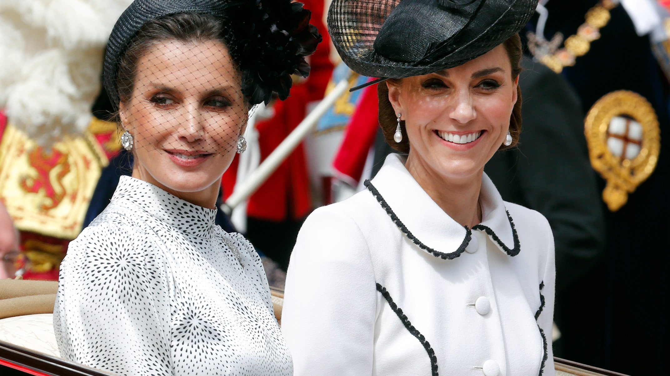 Кейт Миддлтон королева Летиcия и другие монархи на торжественной церемонии ордена Подвязки
