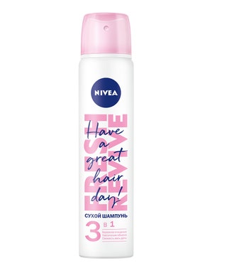 Сухой шампунь 3 в 1 с рисовым крахмалом 265 руб. Nivea.