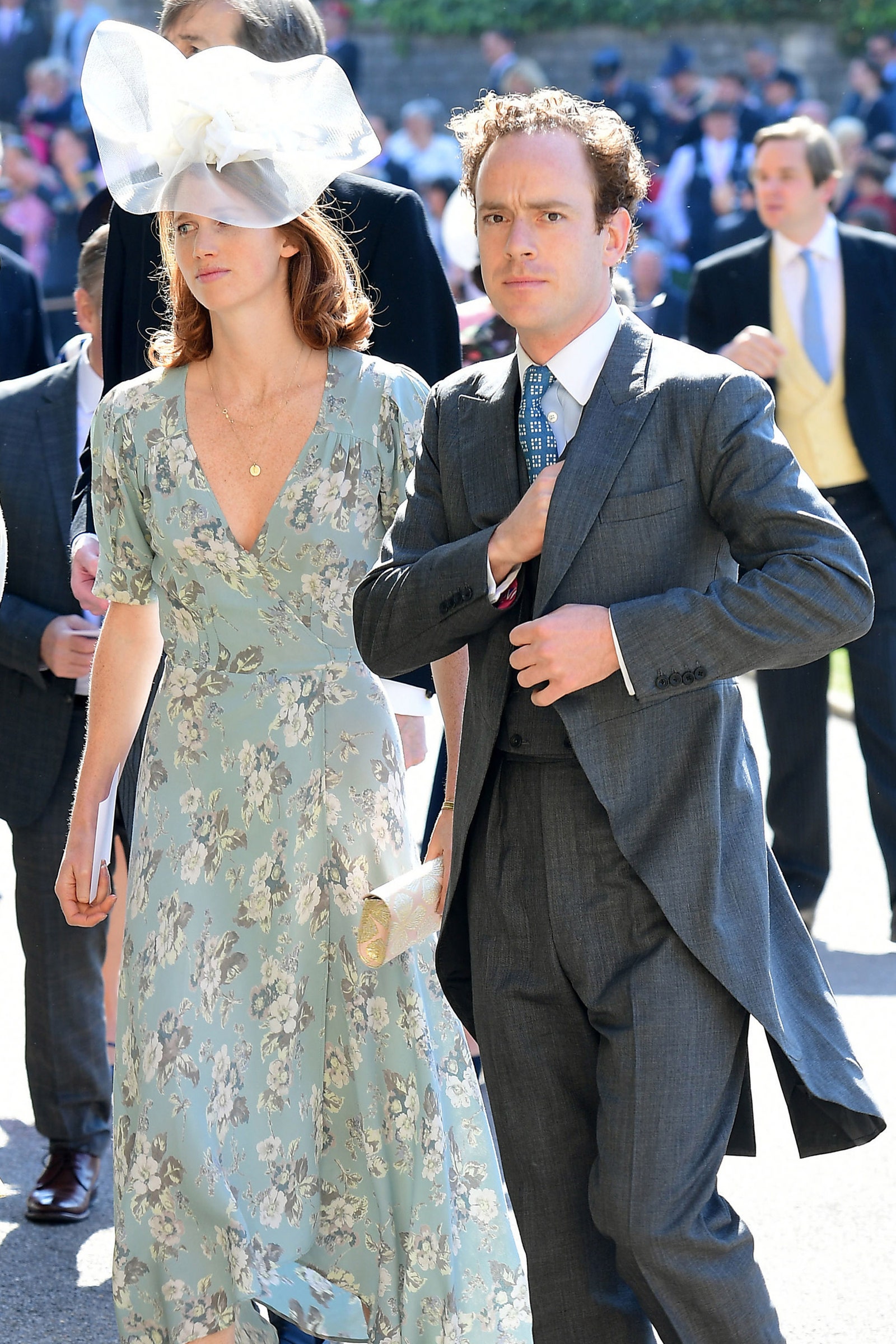 Том Инскип с женой на свадьбе принца Гарри и Меган Маркл
