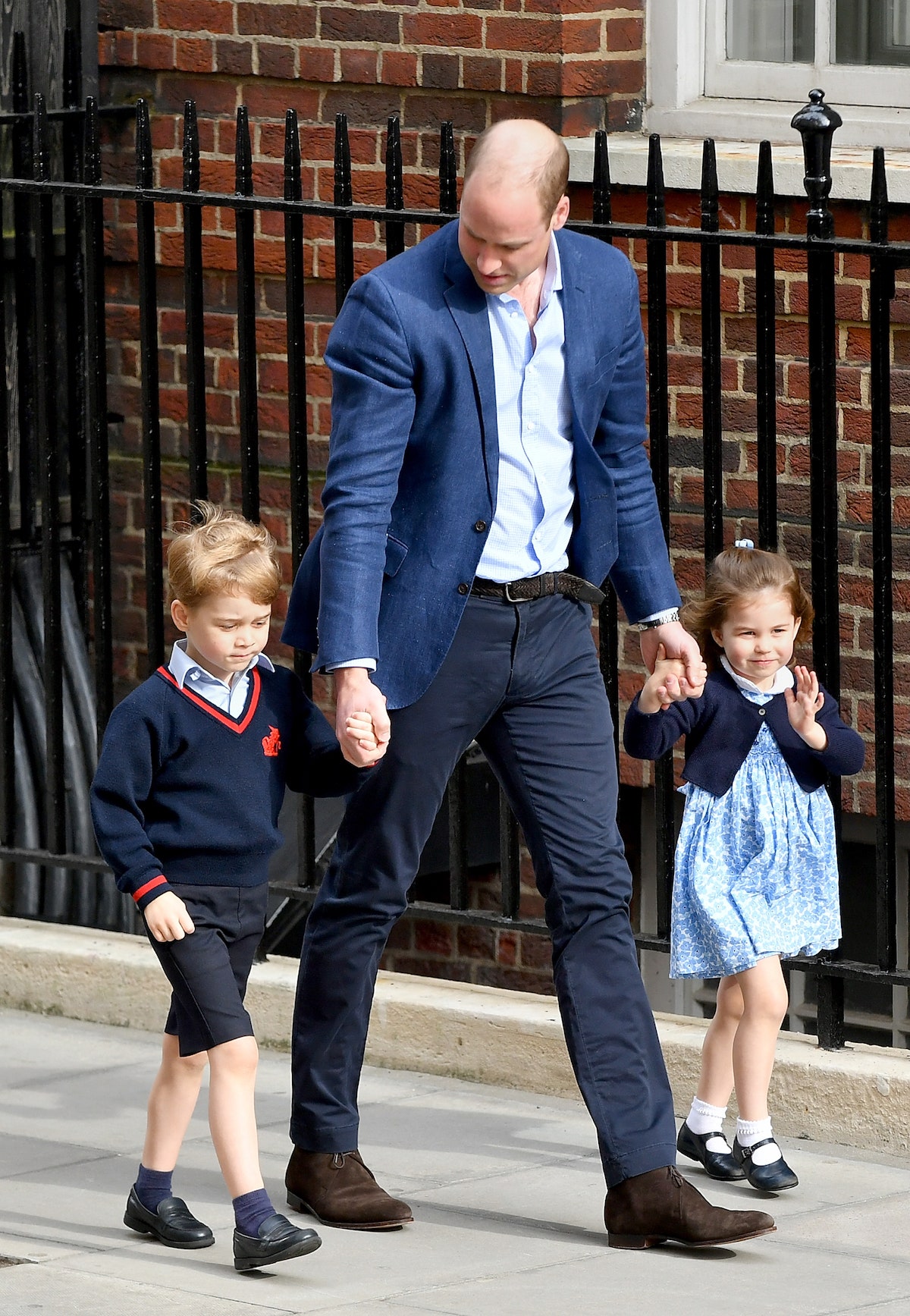Принц Уильям с сыном Джорджем и дочкой Шарлоттой