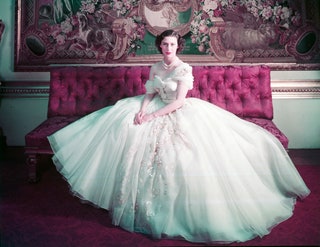 Принцесса Маргарет в платье Dior.