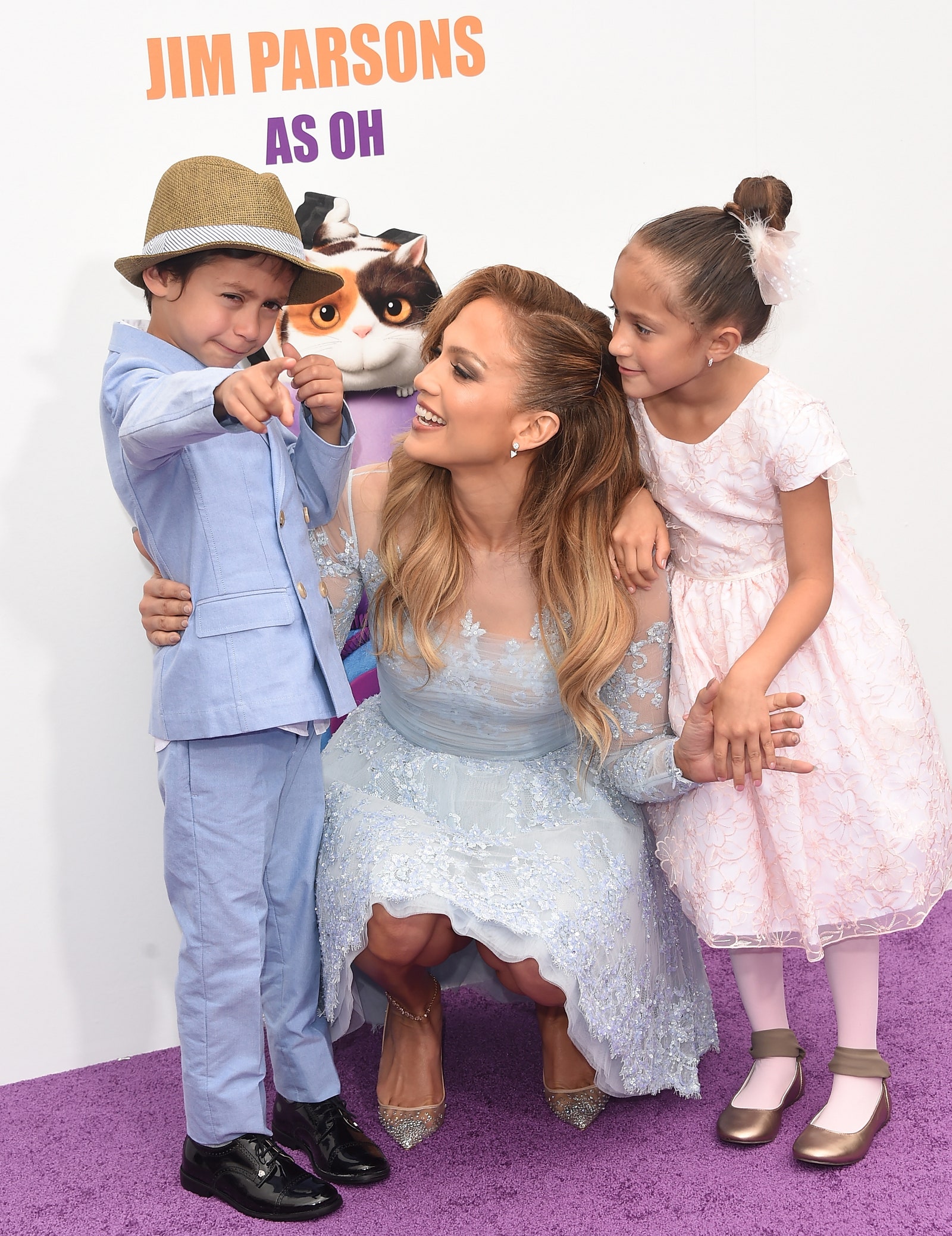 Дженнифер Лопес с детьми Максом и Эммой
