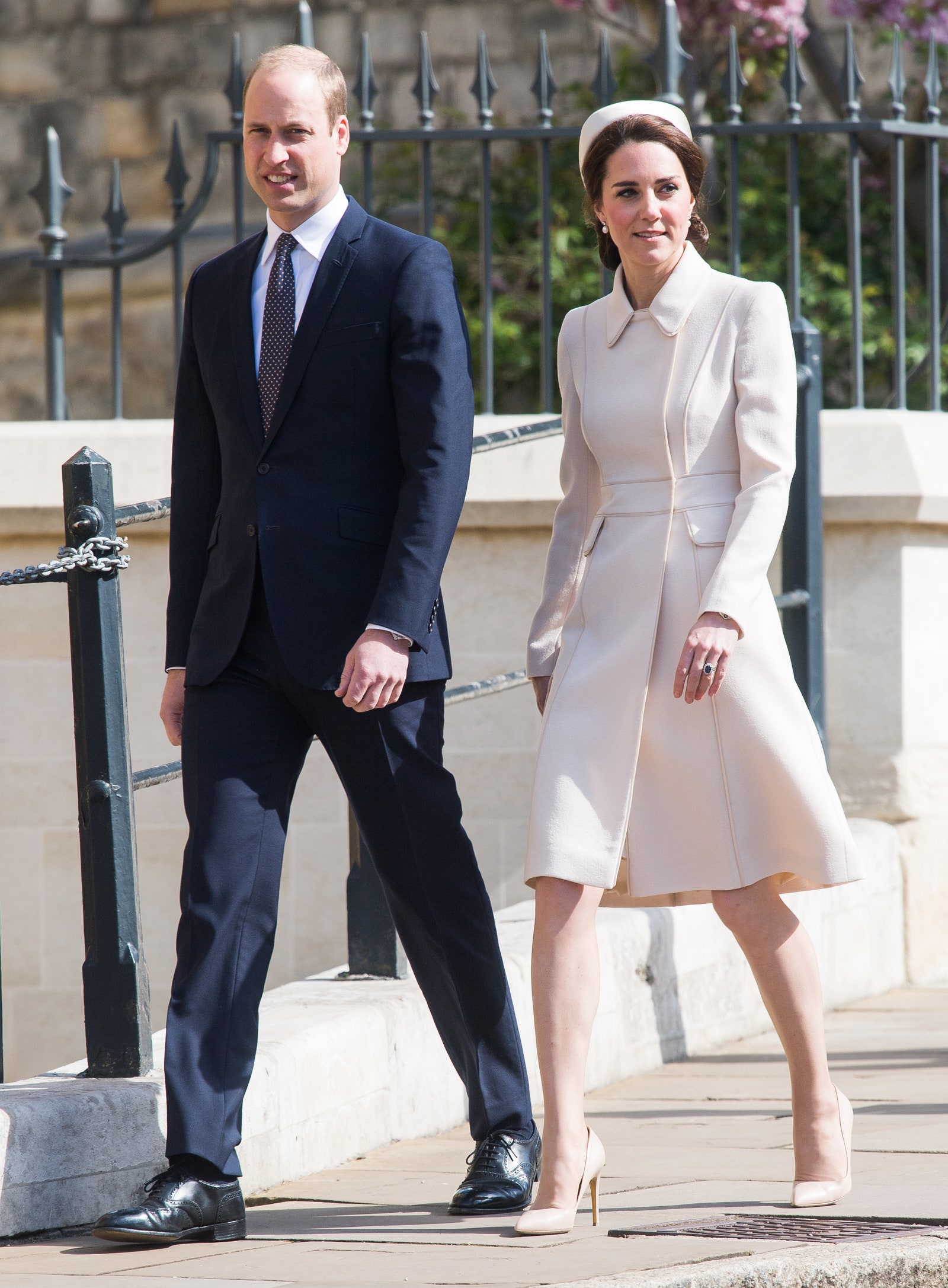 Принц Уильям и Кейт Миддлтон на пасхальной службе в 2017 году