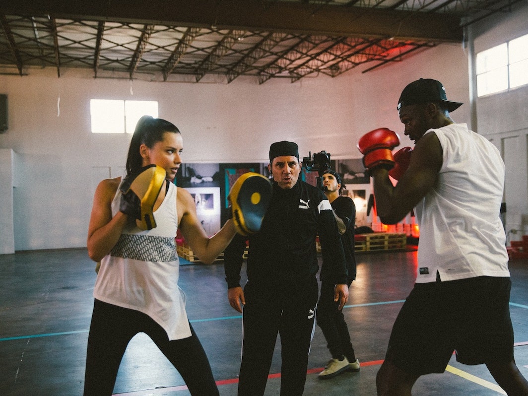 Адриана Лима и Усэйн Болт на международном саммите PUMA Team Faster