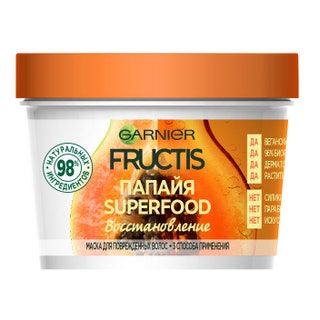 Восстанавливающая Fructis 3 в 1 Superfood «Папайя» 339 руб. Garnier. Для ощутимого эффекта достаточно нанести маску и на...