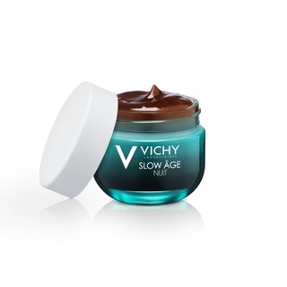 Восстанавливающий ночной крем и маска для интенсивной оксигенации кожи Slow Age Vichy.