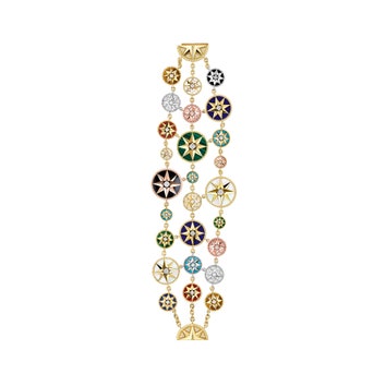 Новинки от Dior Joaillerie: браслет с разноцветными медальонами и серьги из белого золота с бриллиантами