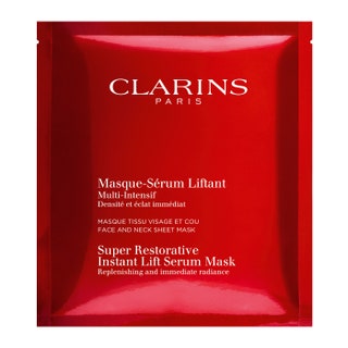 Восстанавливающая тканевая маска для лица и шеи с эффектом лифтинга MultiIntensive 1650 руб. Clarins.