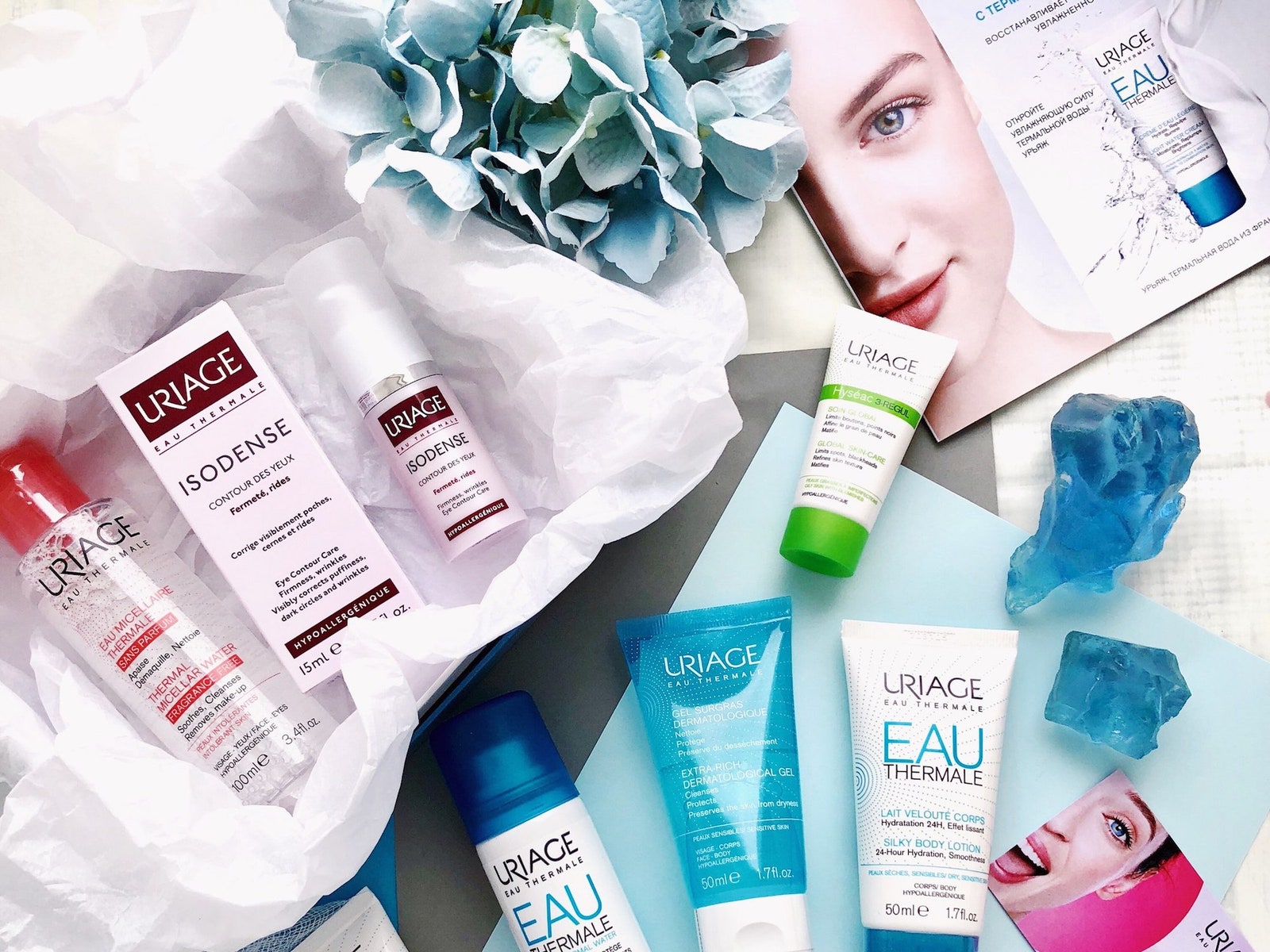 Разбираем новую коробочку Glambox и Uriage!