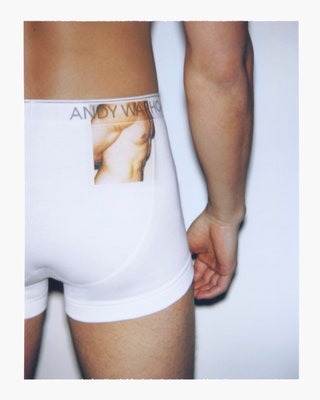 CALVIN KLEIN UNDERWEAR Trunk Printed Artwork Andy Warhol Torso 1977 ©®™ The Andy Warhol Foundation for the Visual Arts Inc.