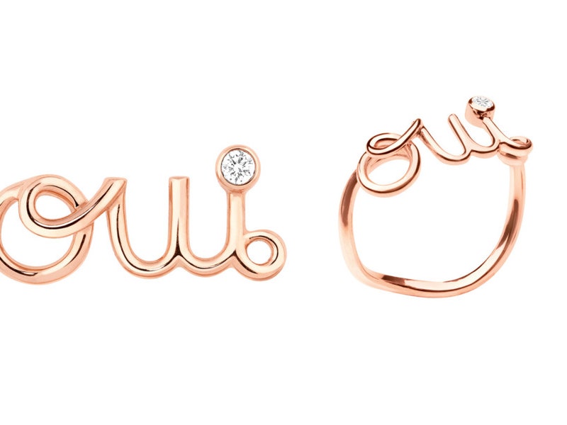 Аксессуары дня: кольцо и моносерьга Oui от Dior Joaillerie