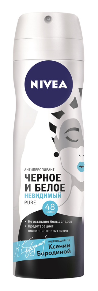 Nivea антиперспирант «Черное и белое» Pure.