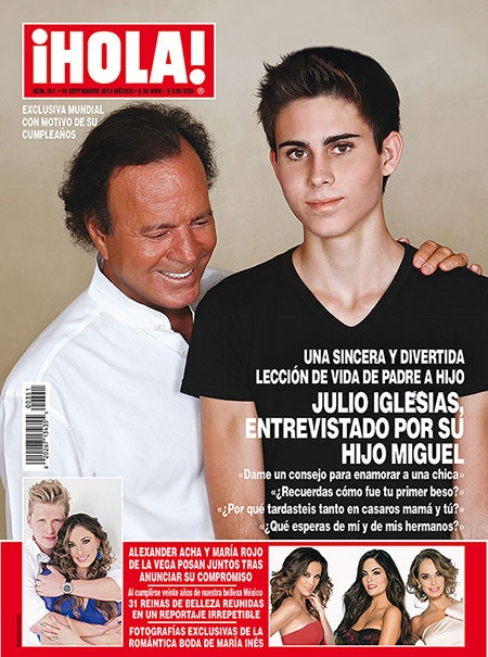Хулио и Мигель Иглесиас на обложке журнала Hola