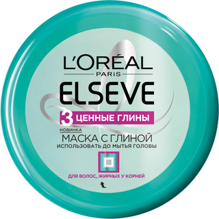 Маска «Elseve 3 ценные глины» 329 руб. LOral Paris. На 30  состоит из глины наносится только на кожу головы перед мытьем...