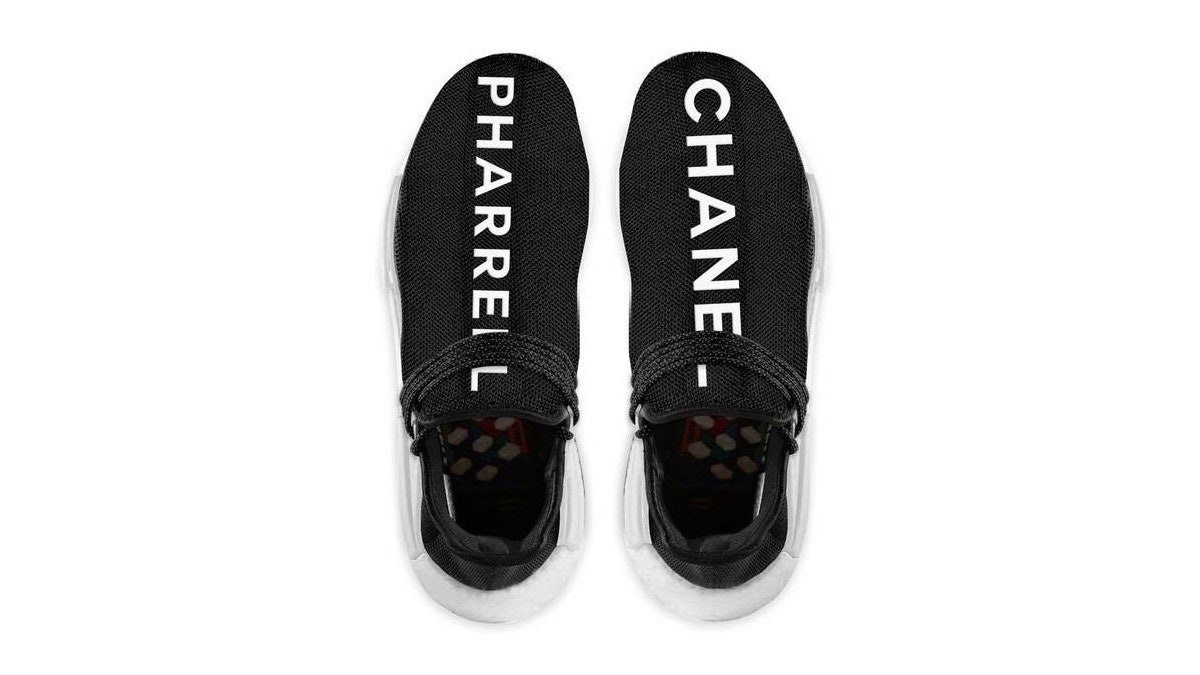 Chanel с adidas и Фарреллом Уильямсом выпустили коллекцию кроссовок на основе модели adidas Hu NMD