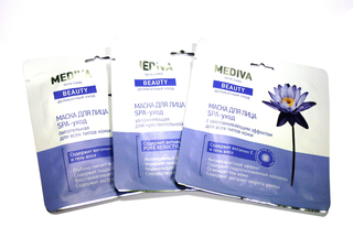 Mediva текстильные маски для лица «SPAуход питательная увлажняющая и с омолаживающим эффектом.