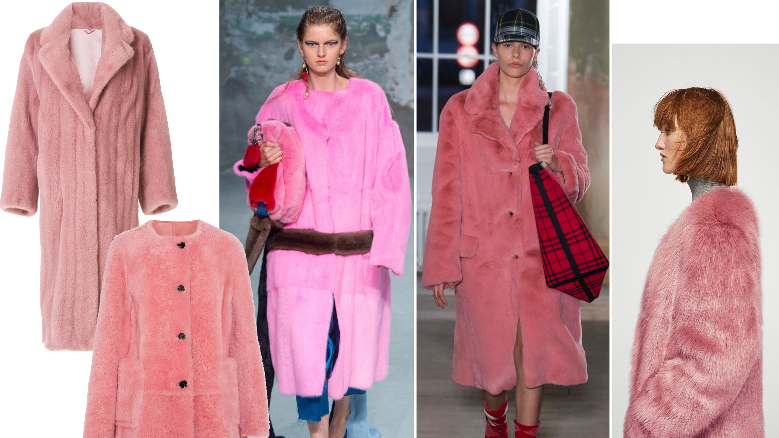 Модная одежда розовая шуба — главная тенденция осени 2017