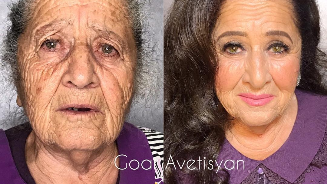 Гоар Аветисян в Instagram показала преображение своей бабушки с помощью макияжа