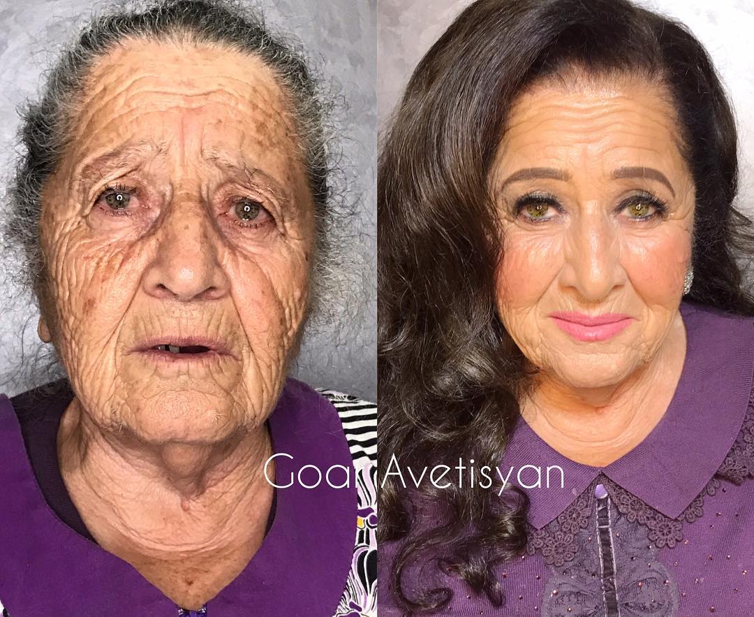 Гоар Аветисян в Instagram показала преображение своей бабушки с помощью макияжа