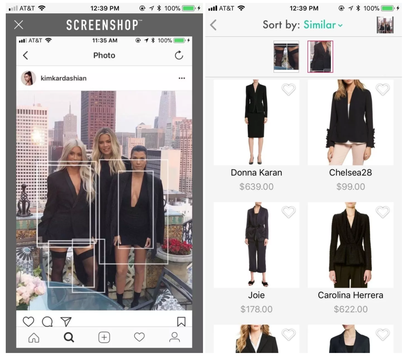 Ким Кардашьян запустила приложении Screenshop для поиска одежды