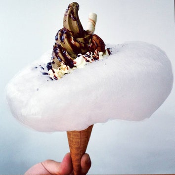 Instagram-тренд: мороженое в сахарной вате