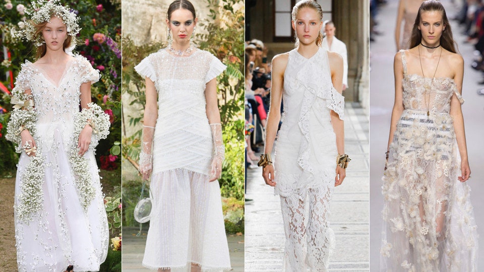 Белые платья фото 40 лучших моделей парижской Недели моды 2017